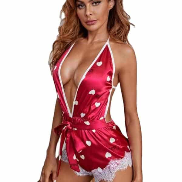 Euro-American Erotic Women's One-piece - Polka Dot Print Underwear