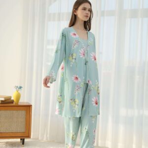 Wholesale Women's Custom Spring 3P Sleepwear Lounge Set