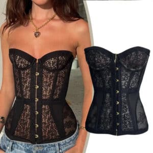 Summer Sexy Polyester Strapless Fishbone Slimming Corset